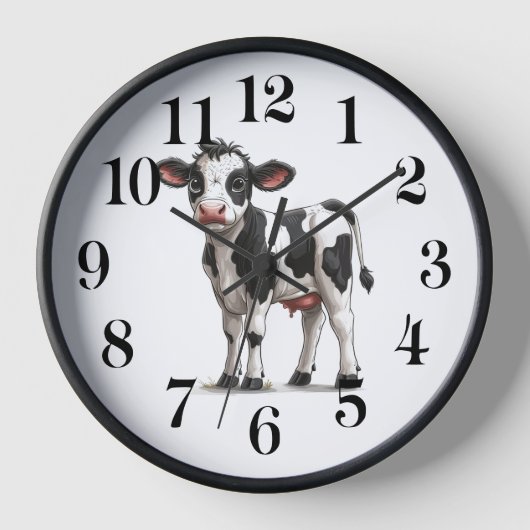 Cow Wall Clock Uhr (Vorderseite)