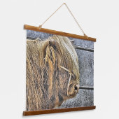 COW WANDTEPPICH MIT HOLZRAHMEN (Gewinkelt)