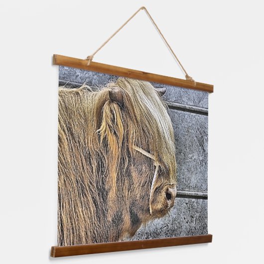 COW WANDTEPPICH MIT HOLZRAHMEN (Gewinkelt)