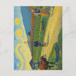 Cow Watching Jules Buysse Tour de France 1926 Postkarte