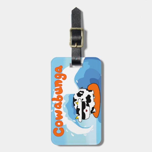 Cowabunga Gepäckmarke Gepäckanhänger (Vorderseite vertikal)