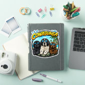 Cowabunga Newfies Aufkleber (iPad Hülle)