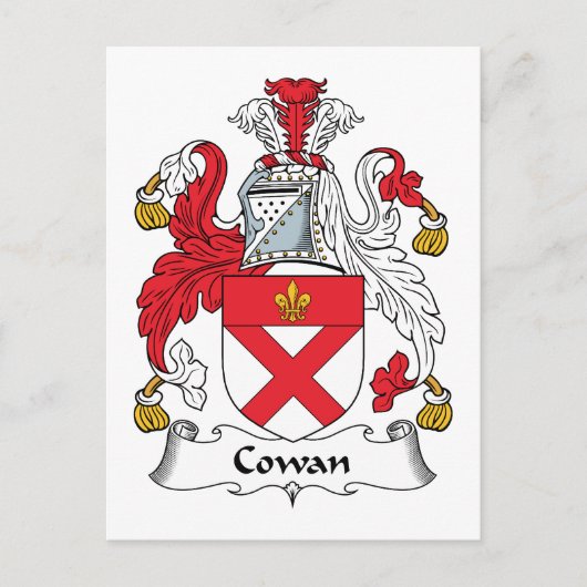 Cowan Familienwappen Postkarte (Vorderseite)