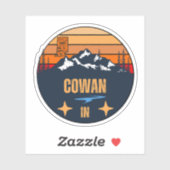 Cowan, Indiana Aufkleber (Blatt)