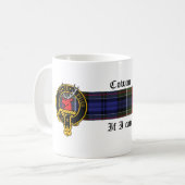 Cowan schottische Wappen- und Tartan-Tasse Kaffeetasse (Vorderseite Links)