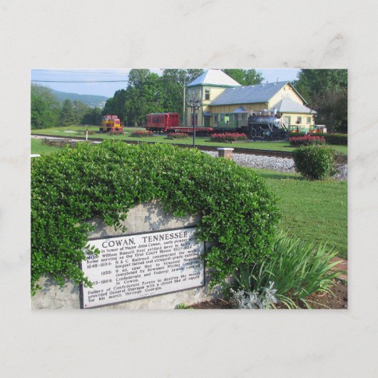 Cowan, TN Historic Train Depot Postkarte (Vorderseite)
