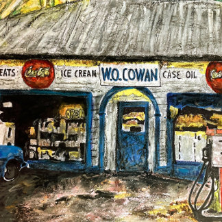 " Cowans Store " - Mixed Media Poster