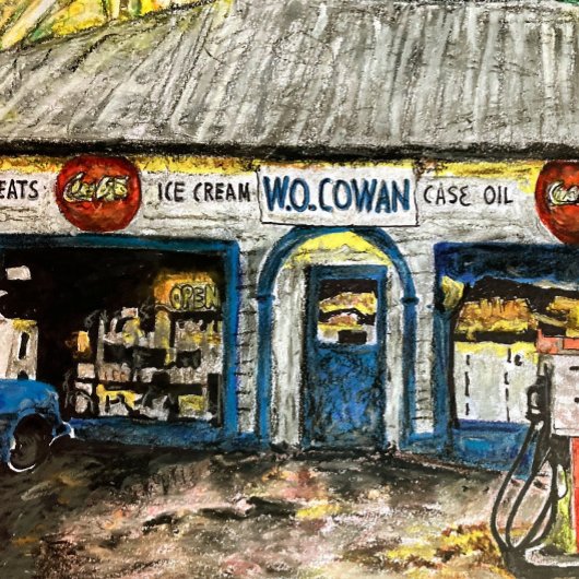 " Cowans Store " - Mixed Media Poster