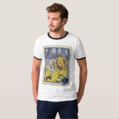 Cowardly Löwe-Vintage Illustration T-Shirt (Vorne ganz)