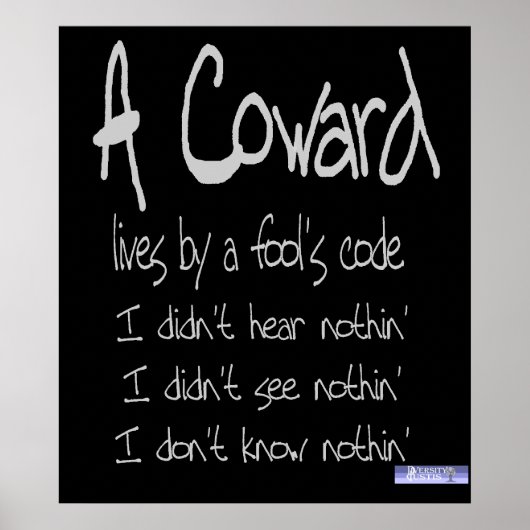Coward's Code Poster (Vorne)