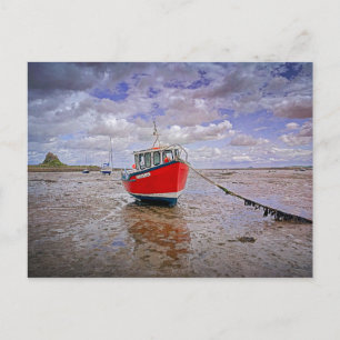 Cowbar Lass Mooring by Lindisfarne Castle Postkarte
