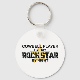 Cowbell-Spieler-Rockstar bis zum Nacht Schlüsselanhänger