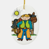 Cowboy2 Keramik Ornament (Vorne)