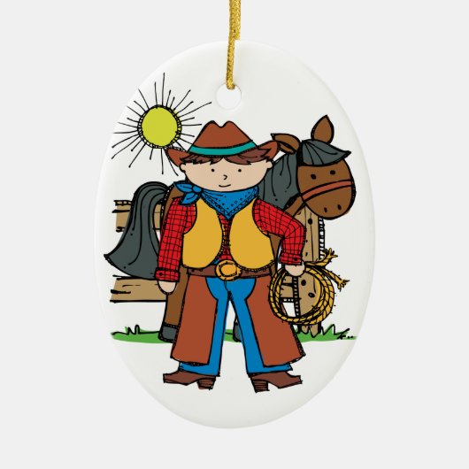 Cowboy3 Keramikornament (Vorne)