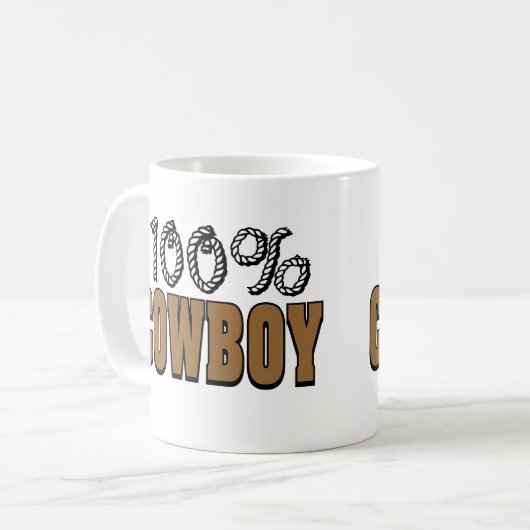 Cowboy 100% kaffeetasse (Vorderseite Links)