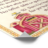 Cowboy 10 Gebote - Bauernspass Poster (Ecke)