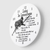 Cowboy 10 Gebote Große Wanduhr (Winkel)