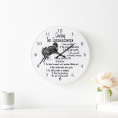 Cowboy 10 Gebote Große Wanduhr (Zuhause)