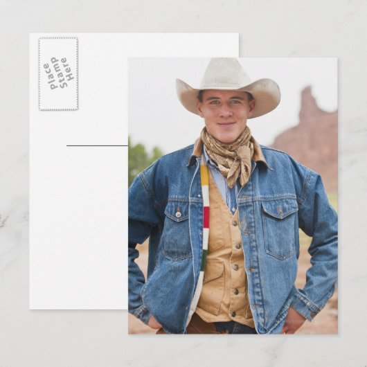 Cowboy 12 postkarte (Vorne/Hinten)