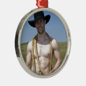 Cowboy 15867-RA Silbernes Ornament (Rechts)