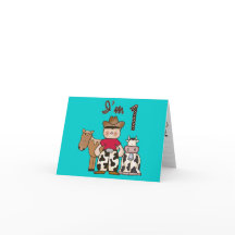 Cowboy 1. Geburtstag Einladung