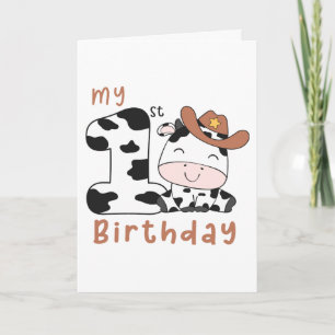 Cowboy 1. Geburtstag Karte
