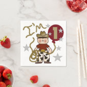 Cowboy 1. Geburtstagspapier Napkins Serviette (Beispiel)