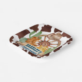 Cowboy 1. Rodeo Pferde Farm Party personalisiert Pappteller (Gewinkelt)
