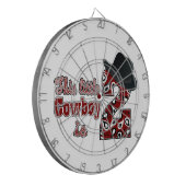 Cowboy 2. Geburtstag Dartscheibe (Vorderseite Links)