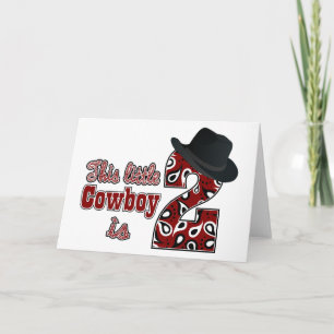 Cowboy 2. Geburtstag Karte