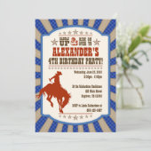 Cowboy 4. Geburtstagsfeier Party Einladung (Stehend Vorderseite)