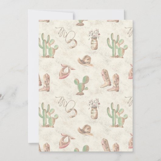 Cowboy 5. Geburtstag Bash Einladung (Rückseite)