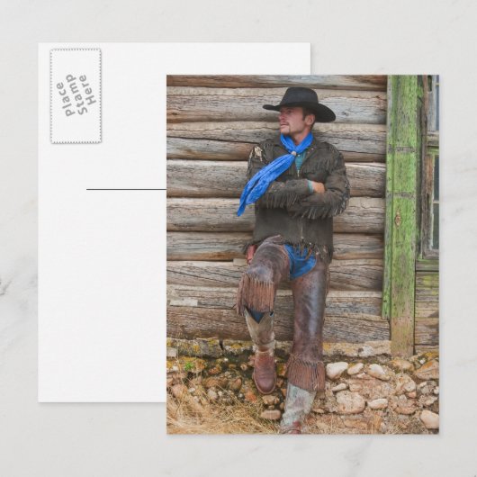Cowboy 6 postkarte (Vorne/Hinten)
