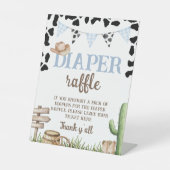 Cowboy 8x10 Diaper Raffle Table Sign Sockelschild (Vorderseite)