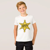 Cowboy-Abgeordneter Badge Tee (Vorne ganz)