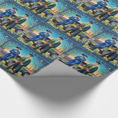 Cowboy Abschluss Typ mit Lieferwagen Truck Custom Geschenkpapier (Ecke)