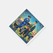 Cowboy Abschluss Typ mit Lieferwagen Truck Custom Serviette (Ecke)