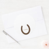 Cowboy-Abzeichen mit Hufeisen Runder Aufkleber (Umschlag)