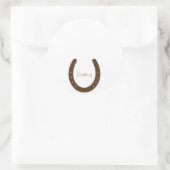 Cowboy-Abzeichen mit Hufeisen Runder Aufkleber (Tasche)