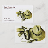 Cowboy Action Shooting Fast Gezeichnet Business Ca Visitenkarte (Vorne/Hinten)