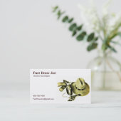 Cowboy Action Shooting Fast Gezeichnet Business Ca Visitenkarte (Stehend Vorderseite)