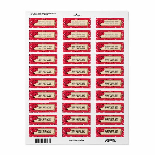Cowboy Address Labels (Vorne)