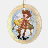 Cowboy Alien-Ornament Keramik Ornament (Links)