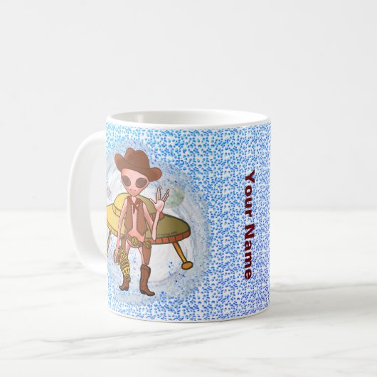 Cowboy Alien Tasse (Vorderseite Links)