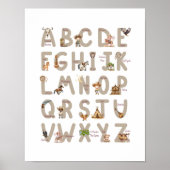 Cowboy Alphabet ABC Poster Kids Room Decor (Vorne)