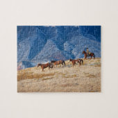 Cowboy als Wildpferd Puzzle (Horizontal)