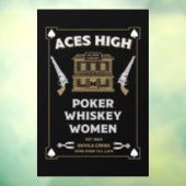 Cowboy American Frontier Saloon Fensteraufkleber (Blatt 3)