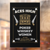 Cowboy American Frontier Saloon Fensteraufkleber (Blatt 2)