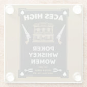 Cowboy American Frontier Saloon Glasuntersetzer (Rückseite)