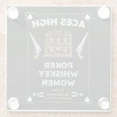 Cowboy American Frontier Saloon Glasuntersetzer (Rückseite)